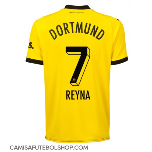 Camisa de time de futebol Borussia Dortmund Giovanni Reyna #7 Replicas 1º Equipamento 2023-24 Manga Curta
